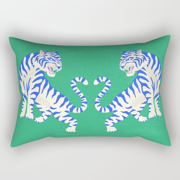 The Roar: White Tiger Edition Rectangular Pillow Gallery Image 1