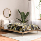 Blossom Pattern â Black & White on Kraft Comforter Gallery Image 2
