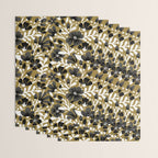 Blossom Pattern â Black & White on Kraft Wrapping Paper Gallery Image 3