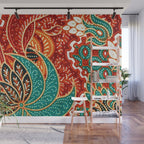 Vintage Indonesian Batik Print Wall Mural Gallery Image 1