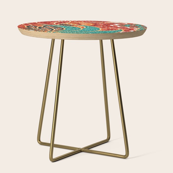 Vintage Indonesian Batik Print Side Table Gallery Image 1