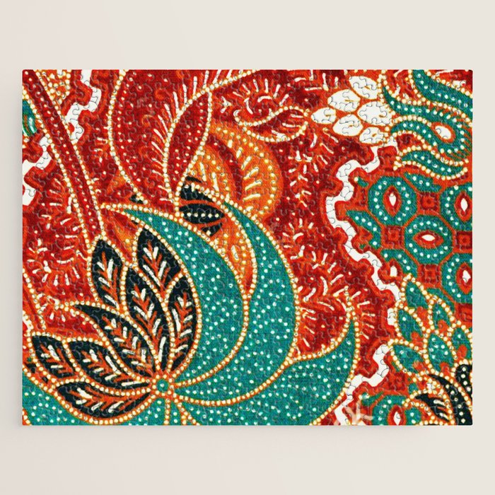 Vintage Indonesian Batik Print Jigsaw Puzzle Gallery Image 1