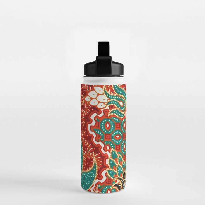 Vintage Indonesian Batik Print Water Bottle Gallery Image 2