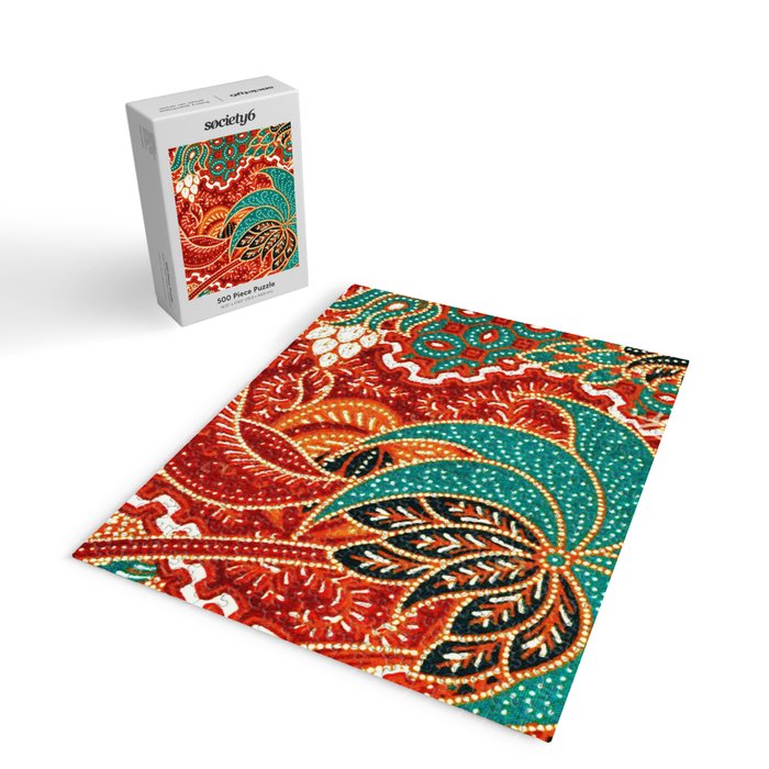 Vintage Indonesian Batik Print Jigsaw Puzzle Gallery Image 2