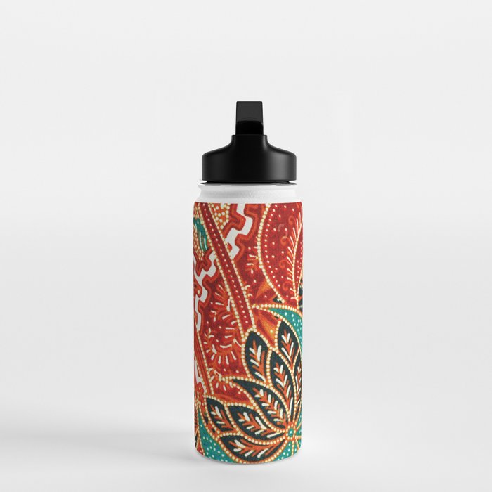 Vintage Indonesian Batik Print Water Bottle Gallery Image 3