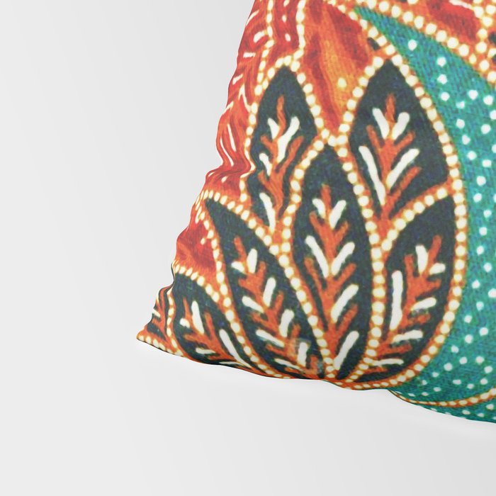 Vintage Indonesian Batik Print Pillow Sham Gallery Image 4