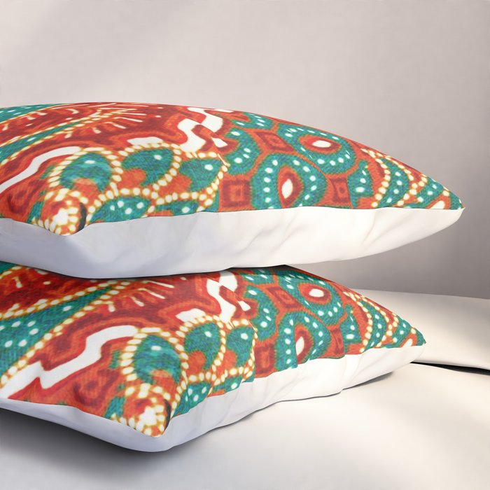 Vintage Indonesian Batik Print Pillow Sham Gallery Image 3