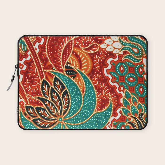 Vintage Indonesian Batik Print Laptop Sleeve Gallery Image 1