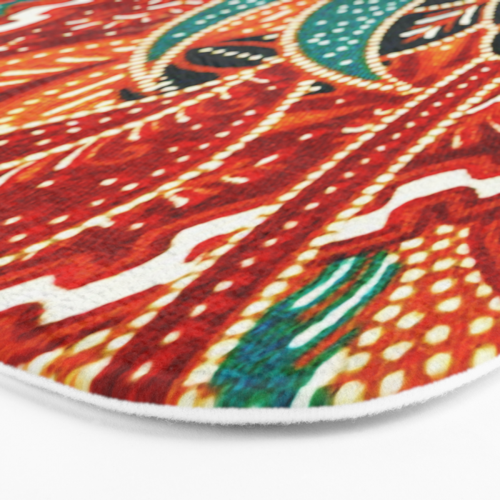 Vintage Indonesian Batik Print Bath Mat Gallery Image 3