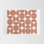 Mid Century Modern Geometric 04 Terracotta Rug Gallery Image 2