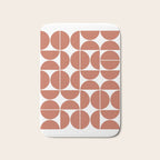 Mid Century Modern Geometric 04 Terracotta Bath Mat Gallery Image 1