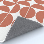 Mid Century Modern Geometric 04 Terracotta Rug Gallery Image 4