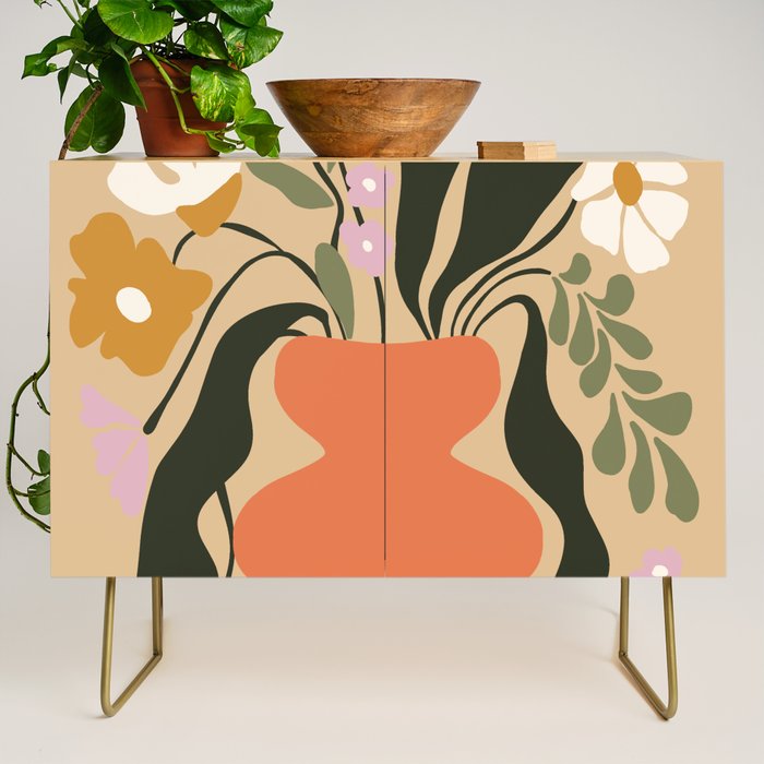 Retro flower pot  Credenza Gallery Image 1