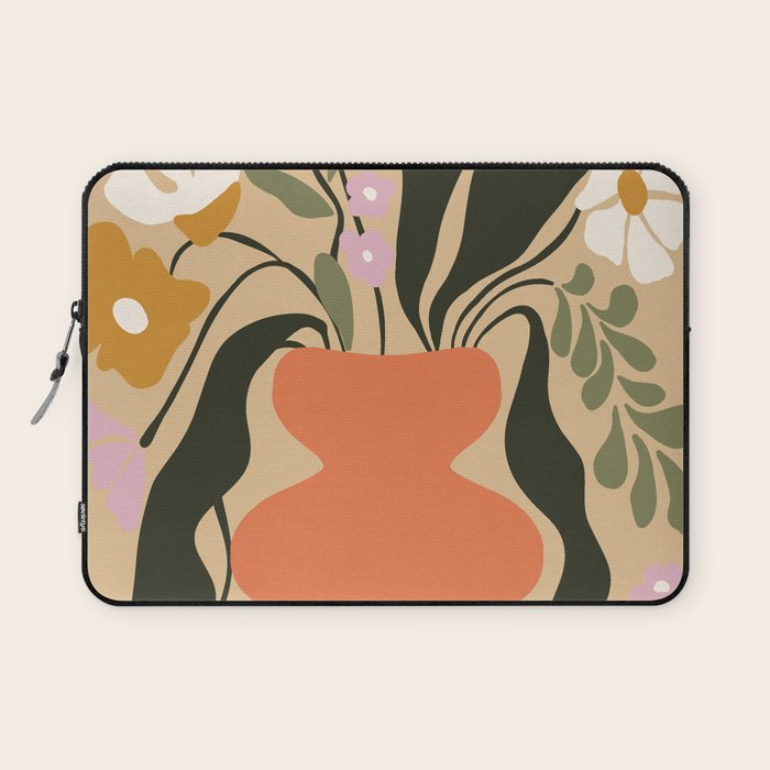 Retro flower pot  Laptop Sleeve Gallery Image 1