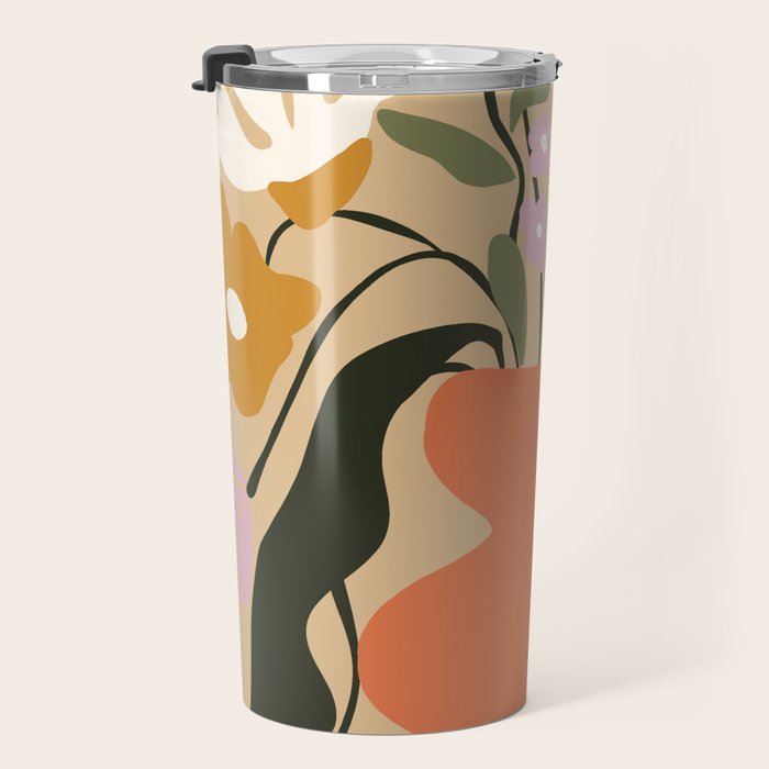 Retro flower pot  Travel Mug Gallery Image 3