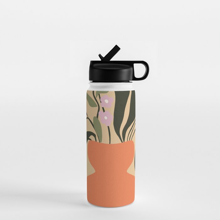 Retro flower pot  Water Bottle Gallery Image 1
