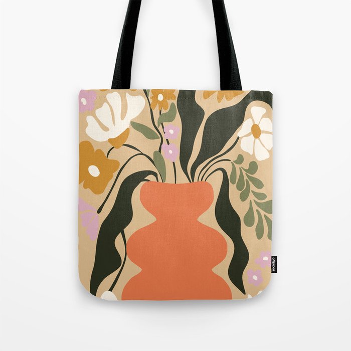 Retro flower pot  Tote Bag Gallery Image 1