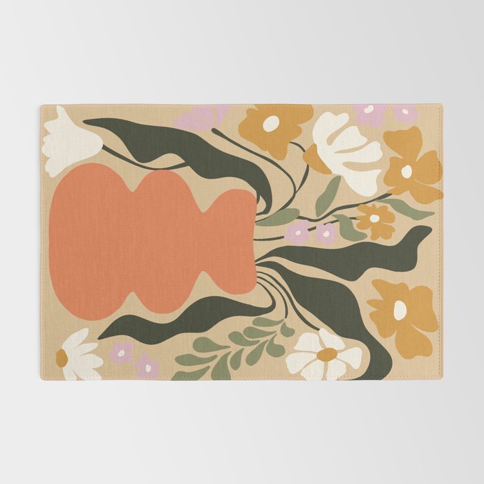 Retro flower pot  Rug Gallery Image 2