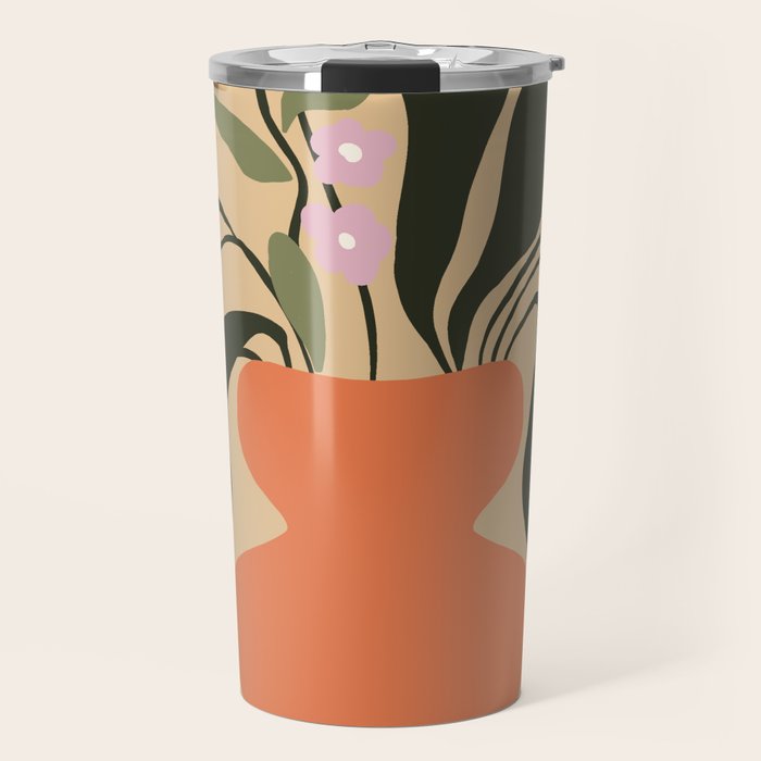 Retro flower pot  Travel Mug Gallery Image 1