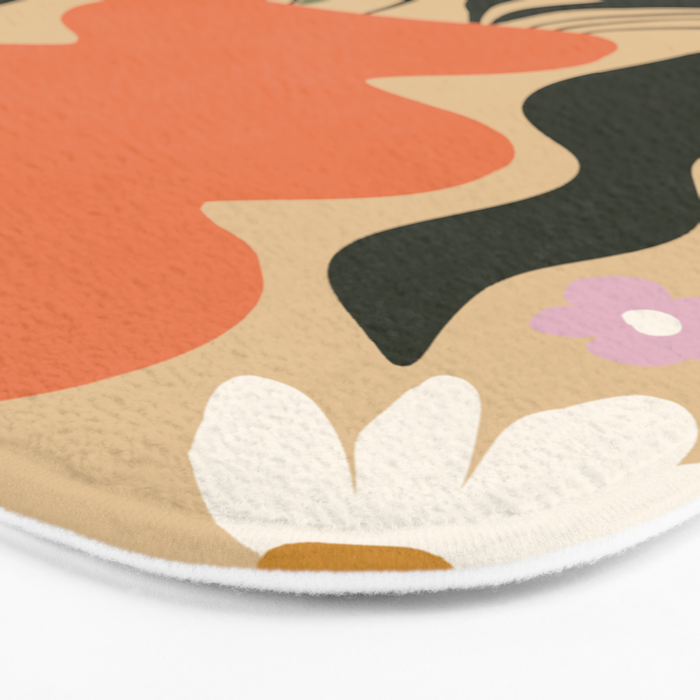 Retro flower pot  Bath Mat Gallery Image 3