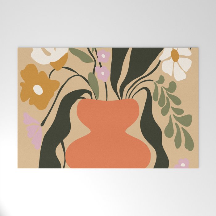 Retro flower pot  Welcome Mat Gallery Image 1