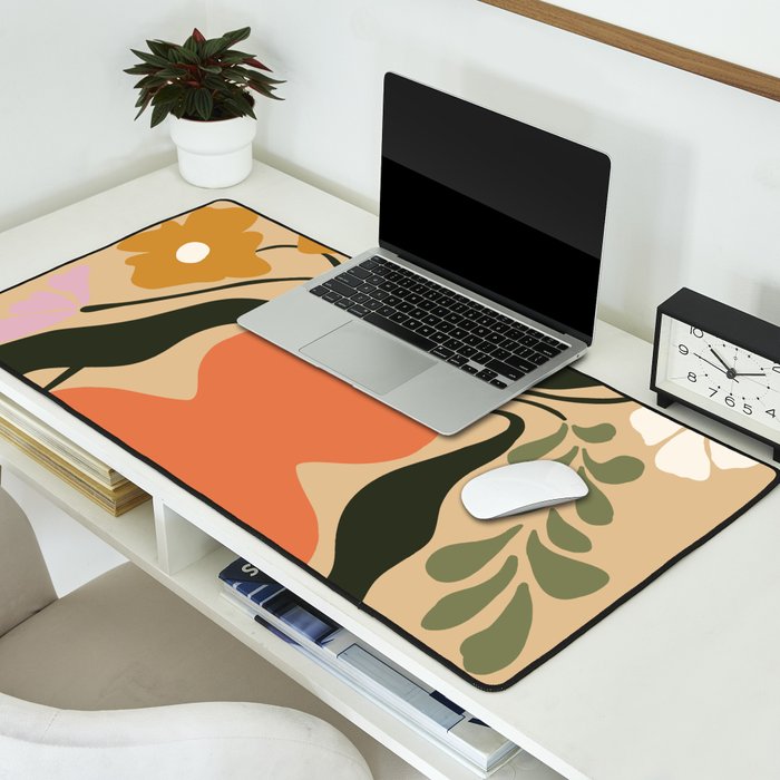 Retro flower pot  Desk Mat Gallery Image 2