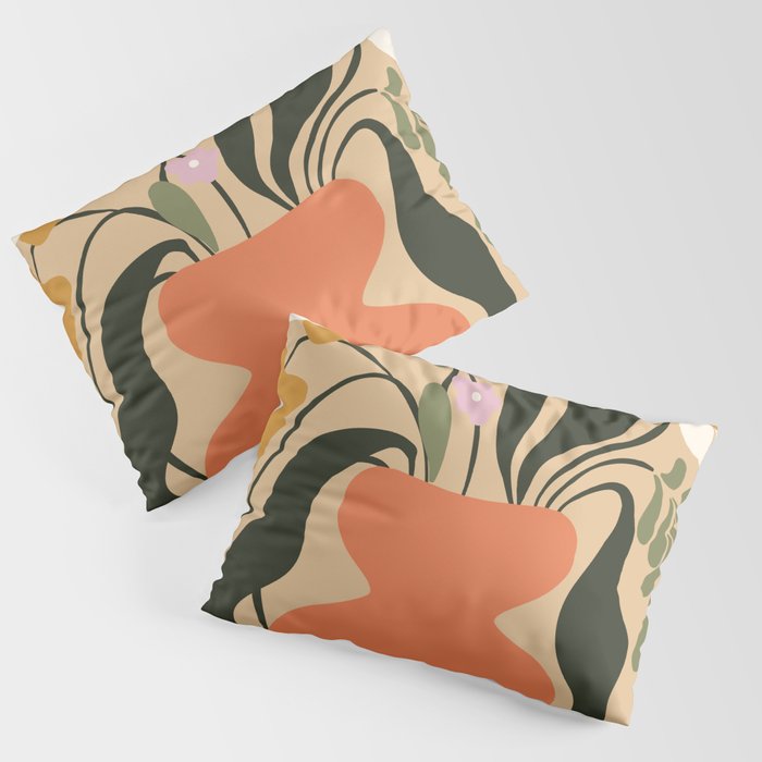Retro flower pot  Pillow Sham Gallery Image 1