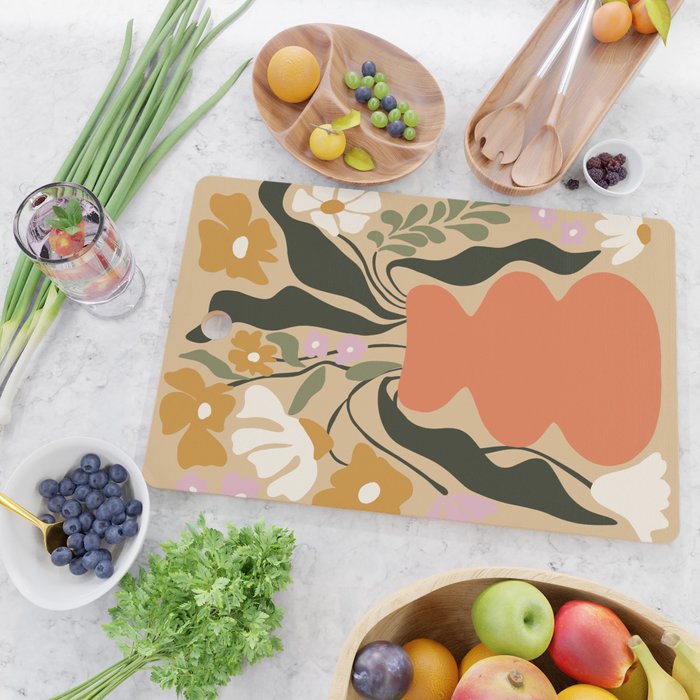 Retro flower pot  Cutting Board Gallery Image 2