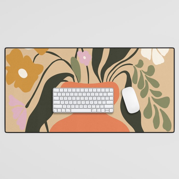 Retro flower pot  Desk Mat Gallery Image 1