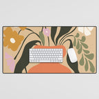 Retro flower pot  Desk Mat Gallery Image 1