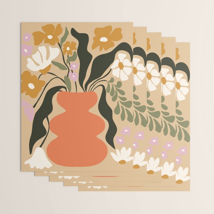 Retro flower pot  Wrapping Paper Gallery Image 3