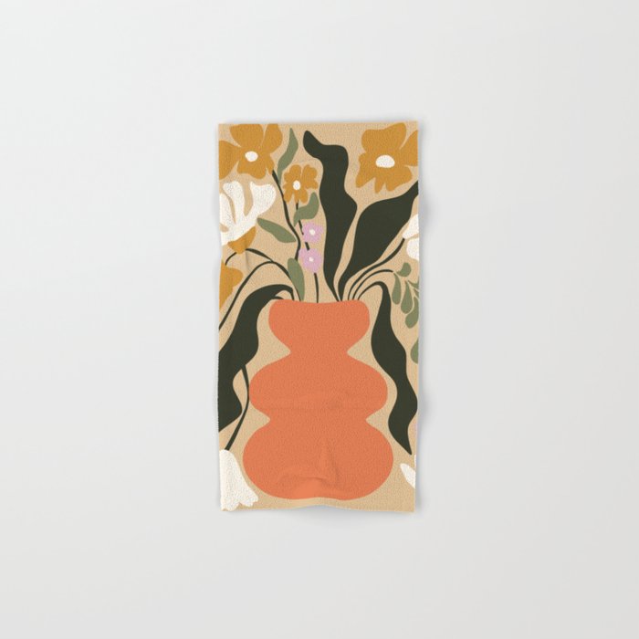 Retro flower pot  Bath Towel Gallery Image 1