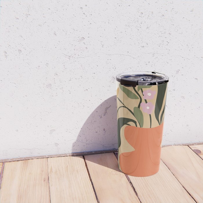 Retro flower pot  Travel Mug Gallery Image 4