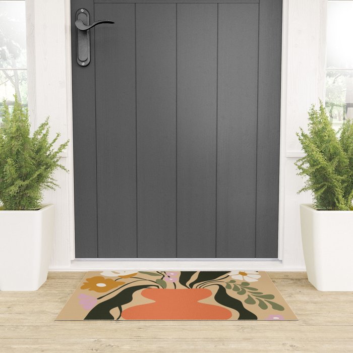 Retro flower pot  Welcome Mat Gallery Image 3
