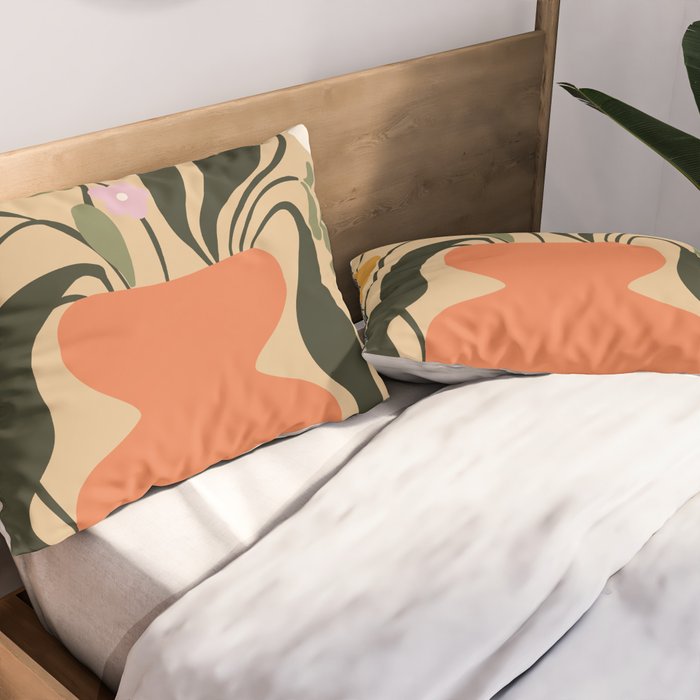 Retro flower pot  Pillow Sham Gallery Image 2