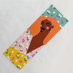 Dainty Floral Beauty - Orange Hair Yoga Mat Gallery Image 1