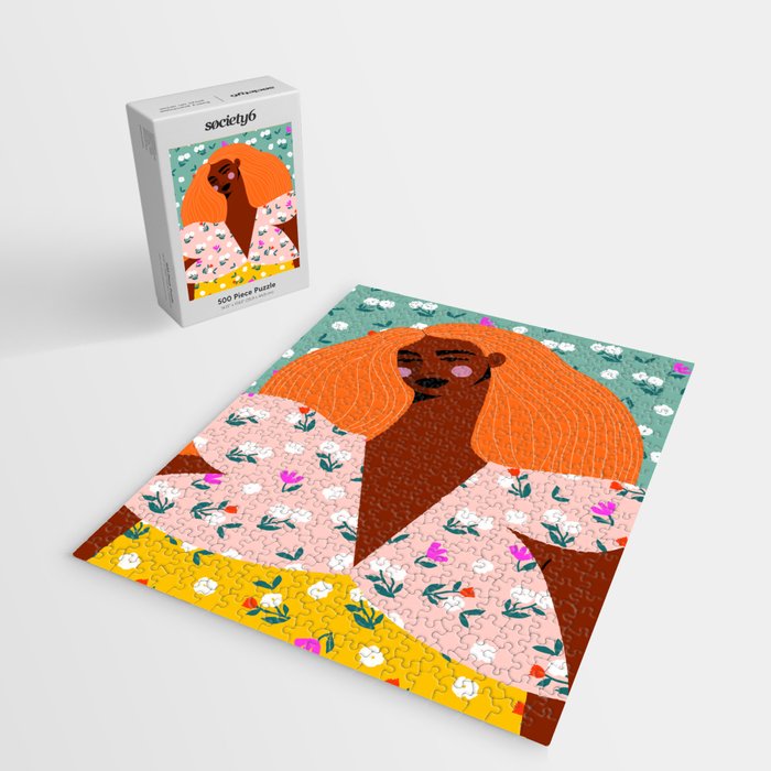 Dainty Floral Beauty - Orange Hair Jigsaw Puzzle Gallery Image 2