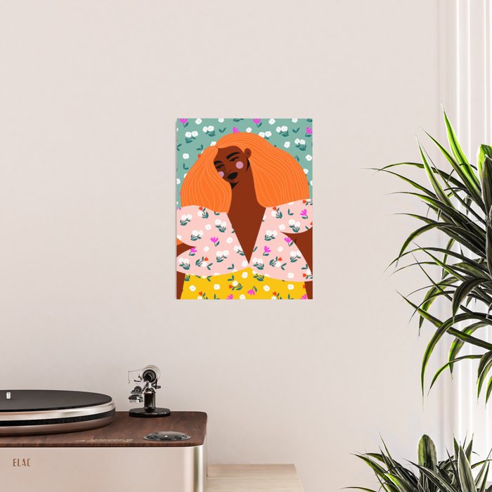 Dainty Floral Beauty - Orange Hair Poster Gallery Image 2