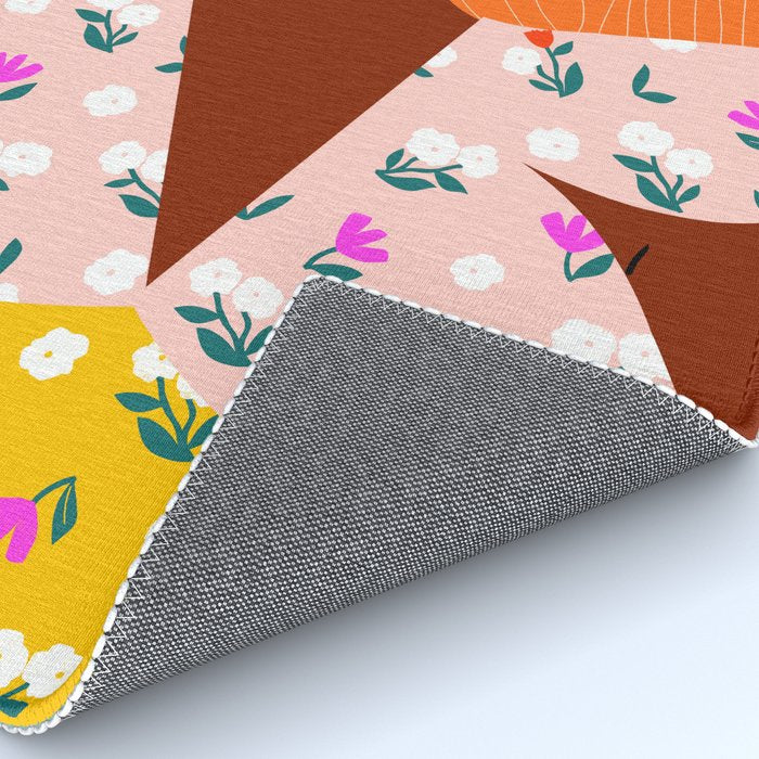 Dainty Floral Beauty - Orange Hair Rug Gallery Image 4