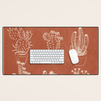 Minimalist Cactus Art 1 Desk Mat Gallery Image 1