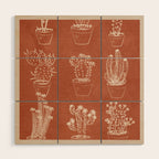 Minimalist Cactus Art 1 Wood Wall Art Gallery Image 1