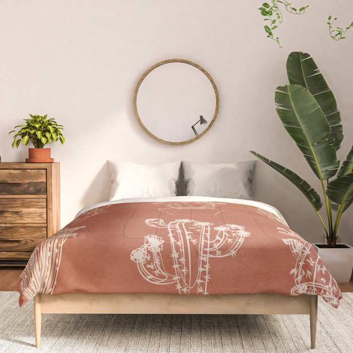 Minimalist Cactus Art 1 Comforter Gallery Image 3