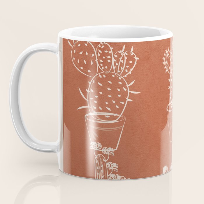 Minimalist Cactus Art 1 Coffee Mug Gallery Image 3