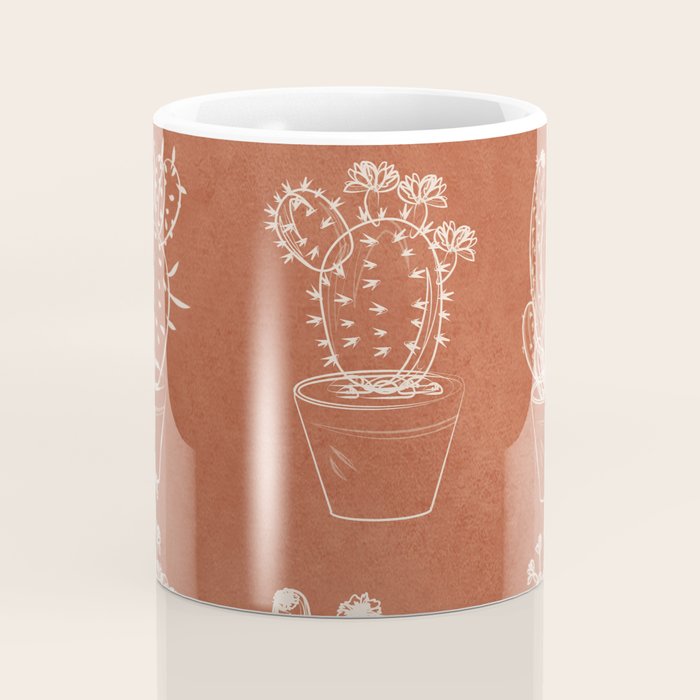 Minimalist Cactus Art 1 Coffee Mug Gallery Image 4