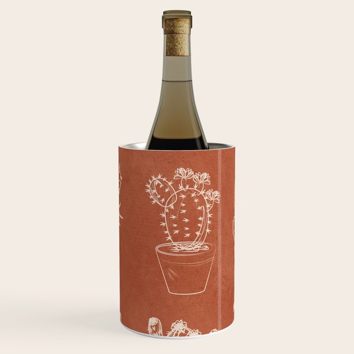 Minimalist Cactus Art 1 Wine Chiller Gallery Image 1