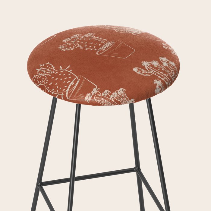 Minimalist Cactus Art 1 Stool Gallery Image 2
