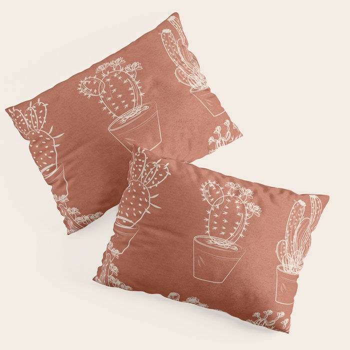 Minimalist Cactus Art 1 Pillow Sham Gallery Image 3