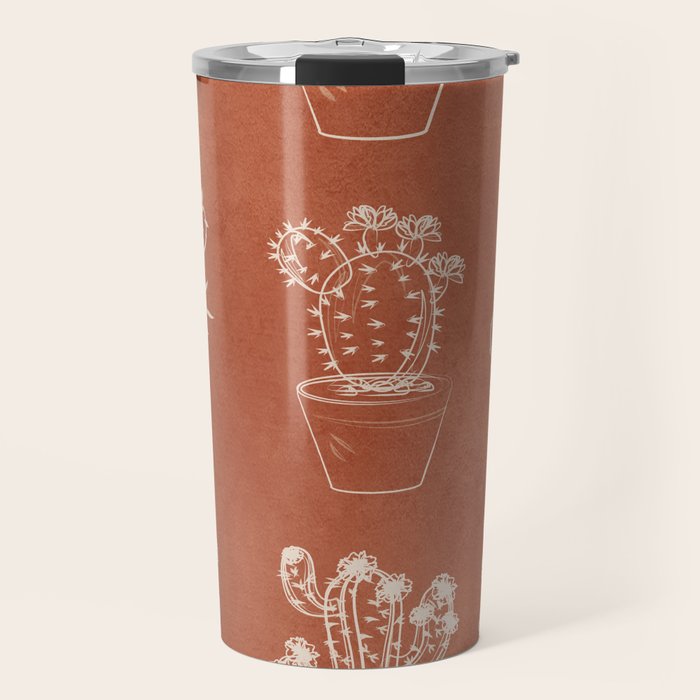 Minimalist Cactus Art 1 Travel Mug Gallery Image 1