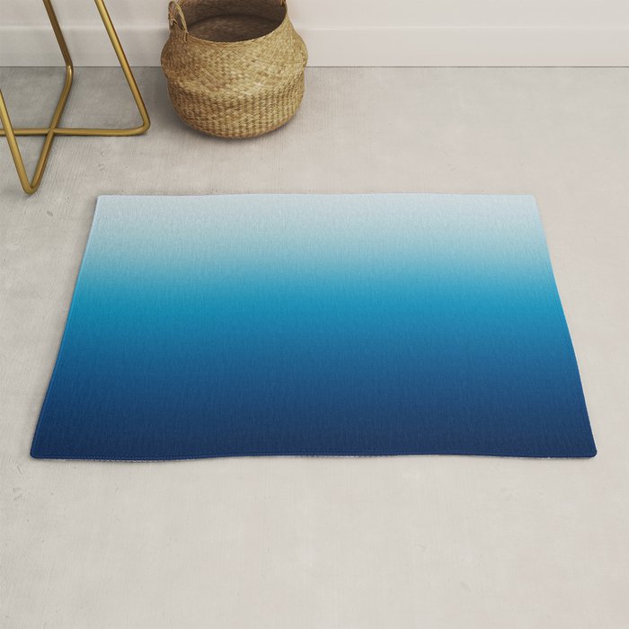 Sky and Ocean Blue Ombre Rug Gallery Image 1