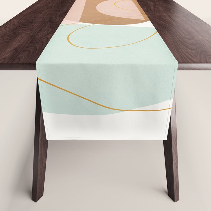 Soft Abstract Shapes 13 Table Runner Gallery Image 1